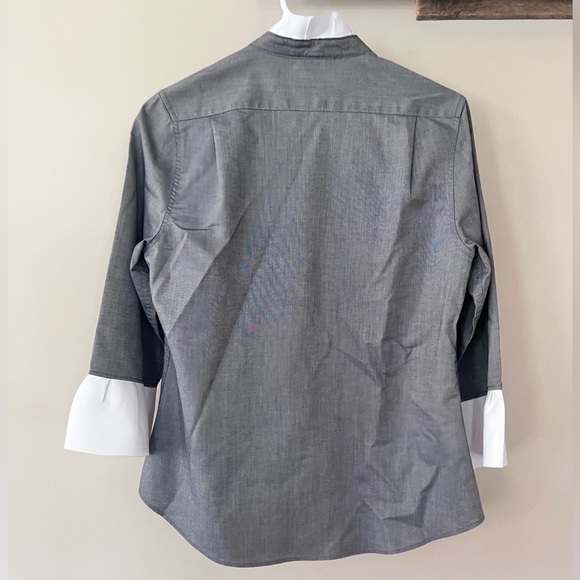 PEARLY VINE Scarlett Ribbon Trim Oxford Shirt, size S - Picture 5 of 8